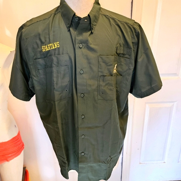 NWT!!! NSU Spartans ProEgde Short Sleeve Button Down Sz XL (46-48) - Picture 1 of 15